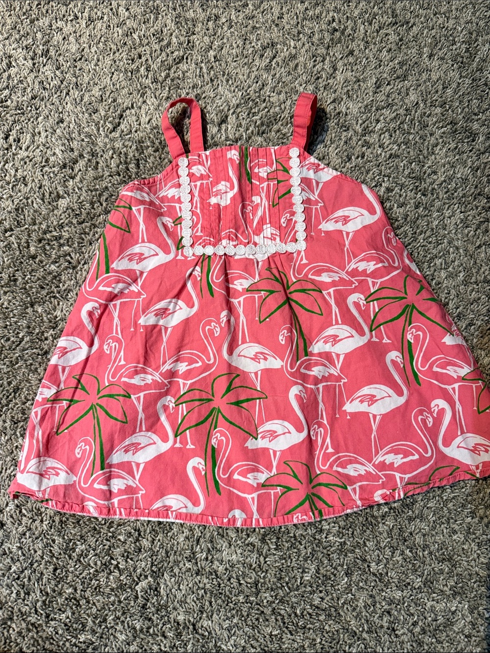 Gymboree Pink Flamingo Print Sundress-Style Bodysuit